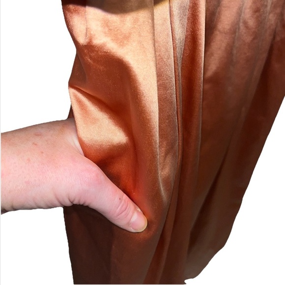 ULLA JOHNSON Lelita dress midi satin copper 8 off shoulder cocktail NWT formal - Picture 10 of 16